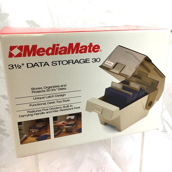 Media Mate 3 1/2" Floppy Disk Storage Box Case Holder NWT NOS - Picture 10 of 13